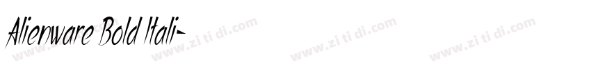 Alienware Bold Itali字体转换 Alienware Bold Itali字体转换